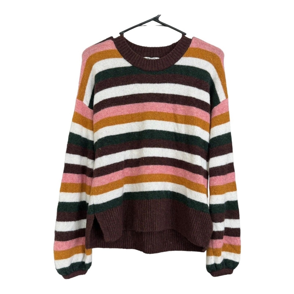 Madewell Striped Payton Pullover Sweater in Coziest Yarn XXS